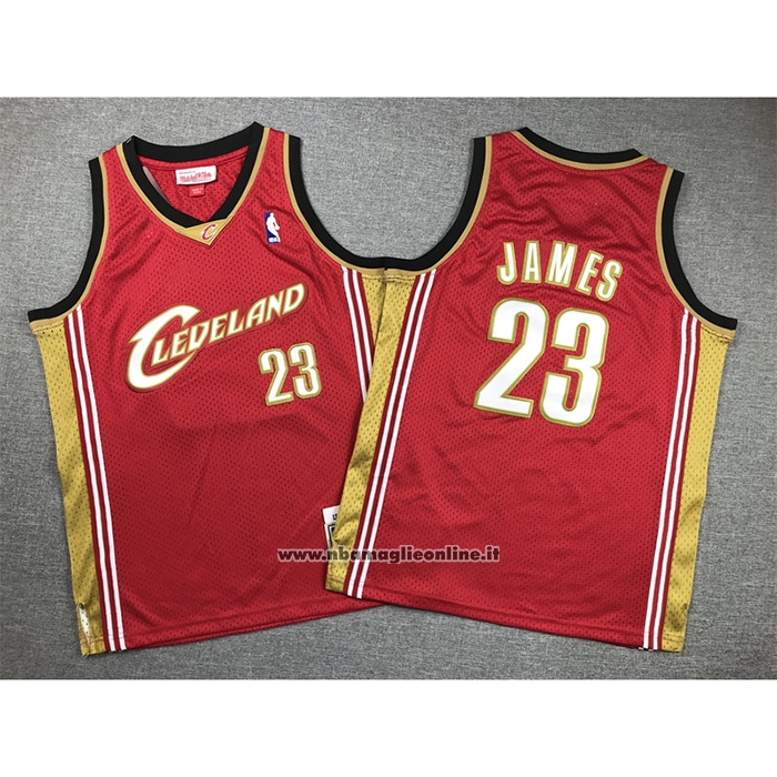 Maglia Bambino Cleveland Cavaliers LeBron James #23 Mitchell & Ness 2003-04 Rosso